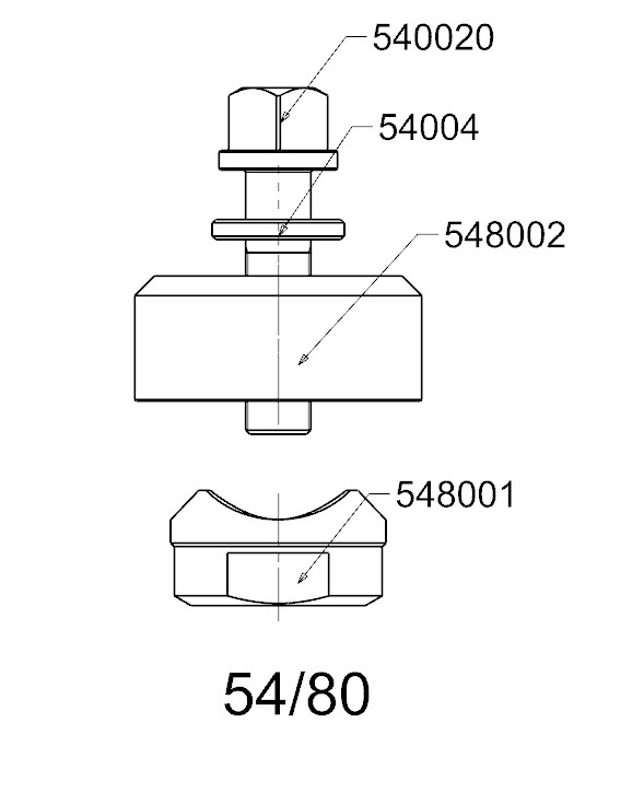 PERFORADOR REDONDO PARA CHAPA  FORZA  SERIE 54